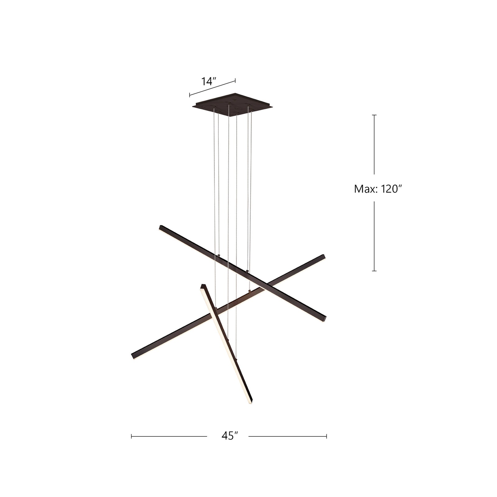 Vega 45-in Nickel LED Multi Pendant