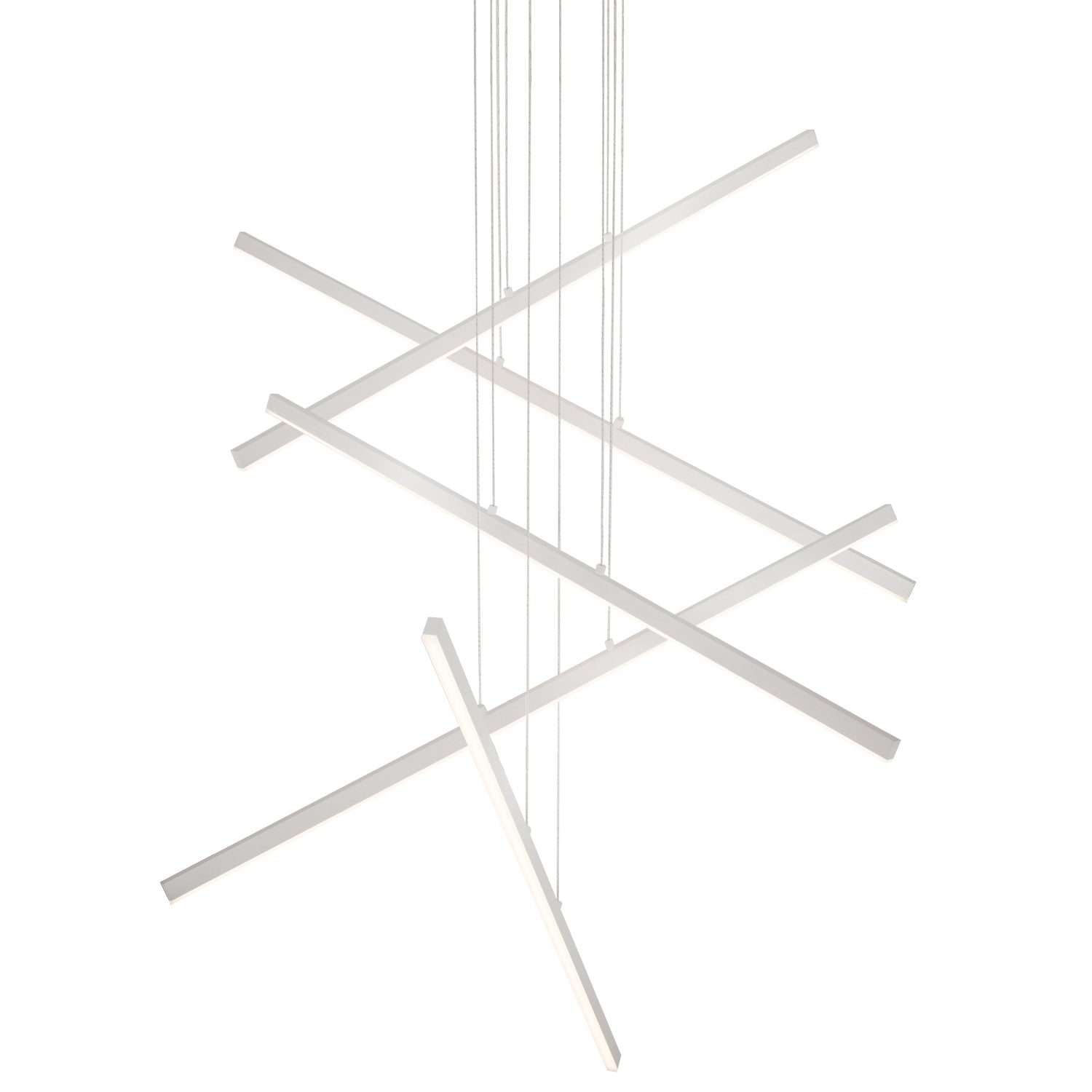 Vega 45-in Brushed Nickel LED Multi Pendant