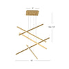Vega 45-in Brushed Nickel LED Multi Pendant