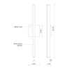 Vega 24-in Brushed Gold LED Wall Sconce