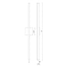 Vega 36-in Black LED Wall Sconce