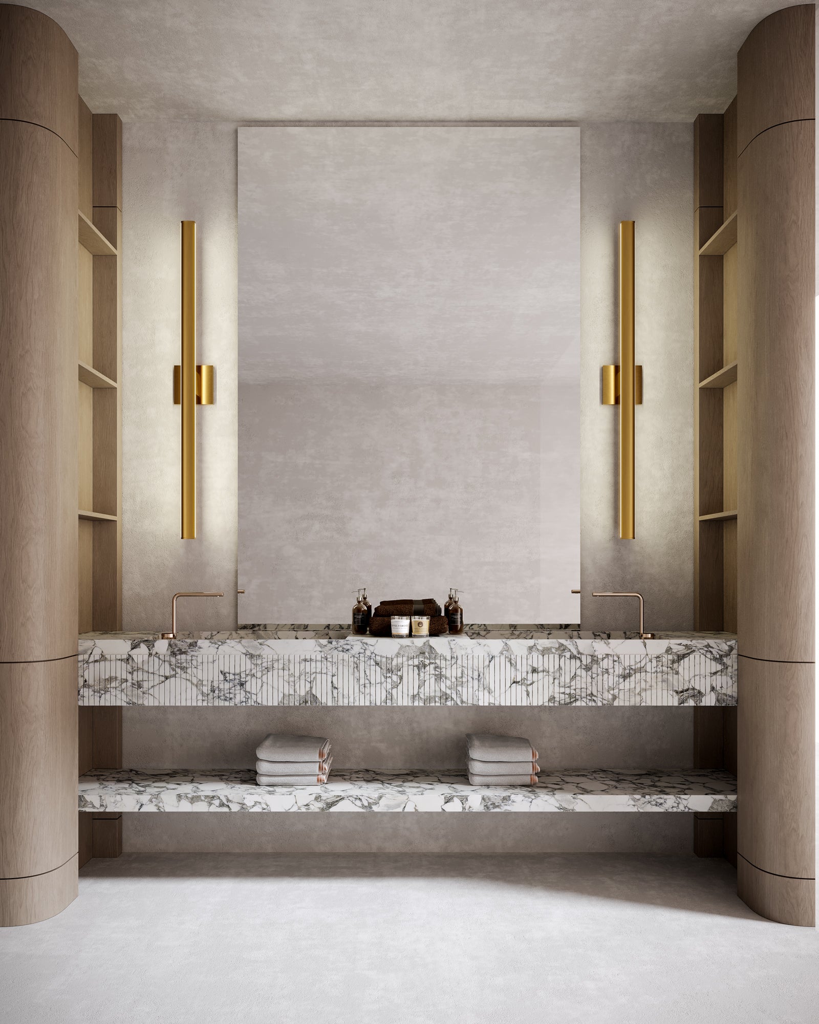 Vera 52-in Brushed Gold LED Vanity Light