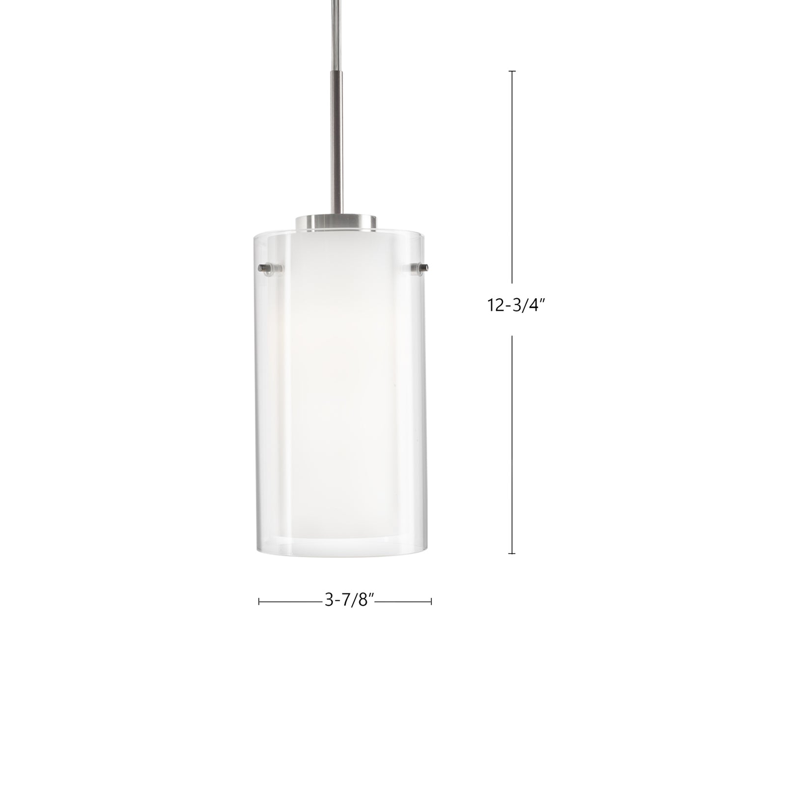 Verona 12-in Brushed Nickel LED Pendant