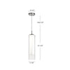 Verona 23-in Brushed Nickel LED Pendant