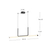 Vesper 48-in Black LED Linear Pendant