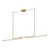 Vesper 73-in Brushed Gold LED Linear Pendant