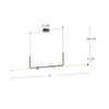 Vesper 73-in Black LED Linear Pendant