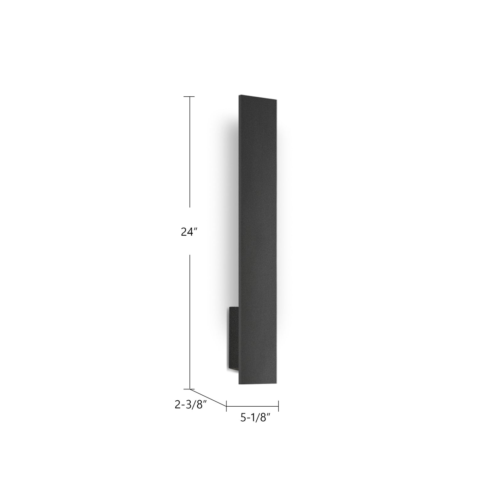 Vesta 24-in Black LED All terior Wall