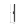 Vesta 36-in Black LED All terior Wall