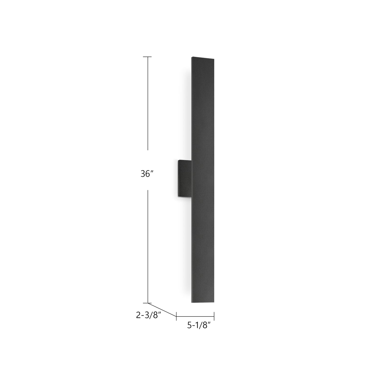 Vesta 36-in Black LED All terior Wall