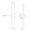 Vesta 36-in Black LED All terior Wall