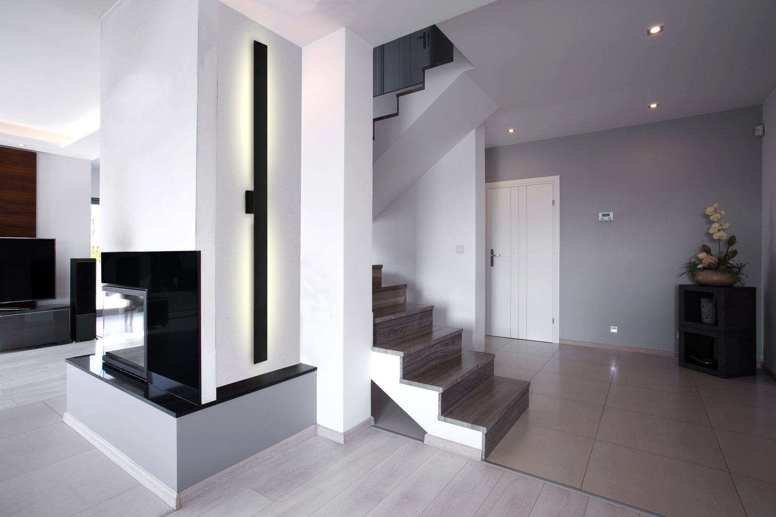 Vesta 72-in Black LED All terior Wall