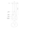 Victoria 3 Head Chrome LED Multi Pendant