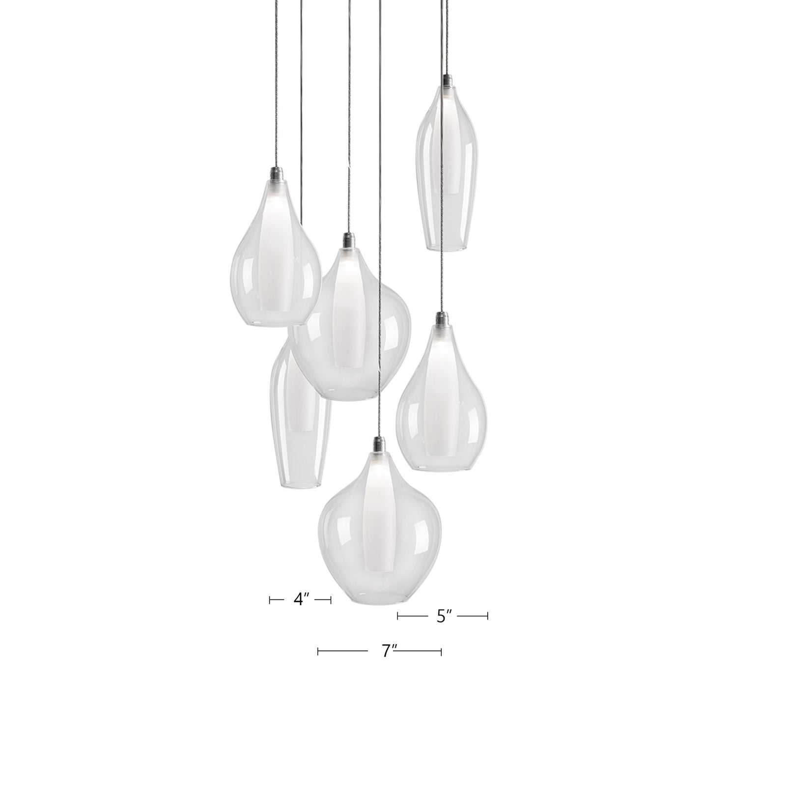 Victoria 13-in Chrome LED Multi Pendant