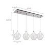 Victoria 29-in Chrome 4-Light Multi Pendant