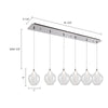 Victoria 43-in Chrome 6-Light Multi Pendant