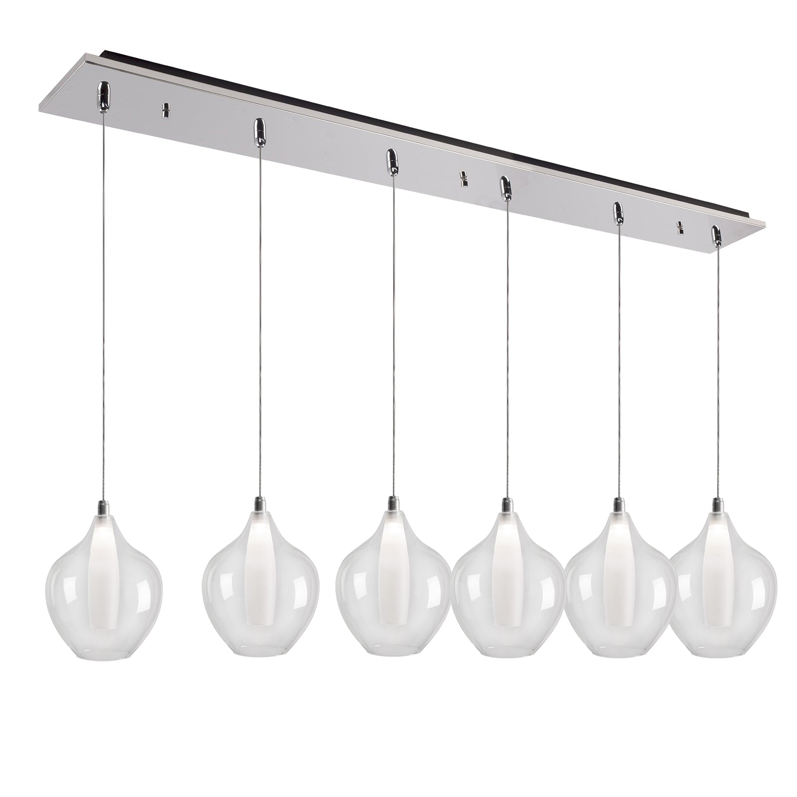 Victoria 43-in Chrome 6-Light Multi Pendant