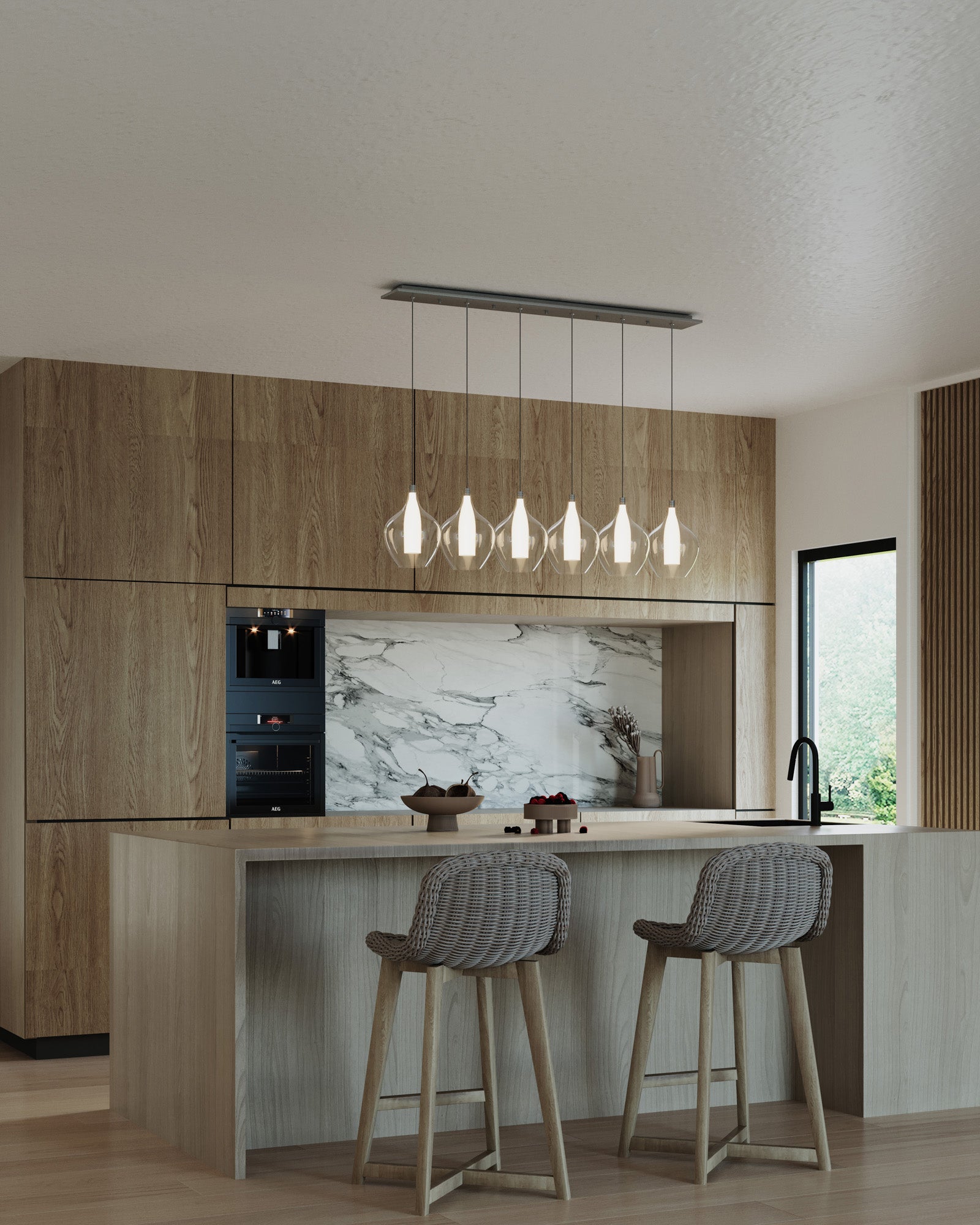 Victoria 43-in Chrome 6-Light Multi Pendant