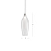 Victoria 4-in Chrome LED Pendant
