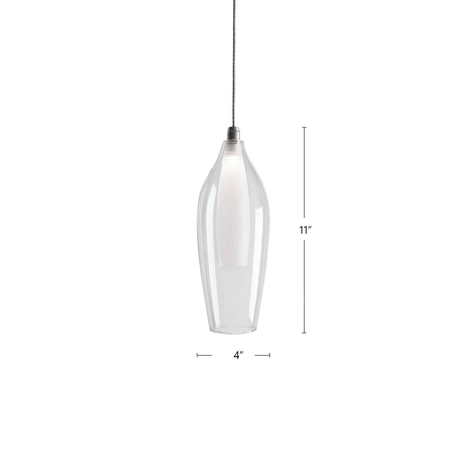 Victoria 4-in Chrome LED Pendant
