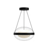 Virgo 12-in Black/Opal Glass LED Pendant