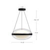 Virgo 16-in Brushed Gold/Opal Glass LED Pendant