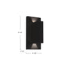 Vista 9-in Black LED Exterior Wall Sconce