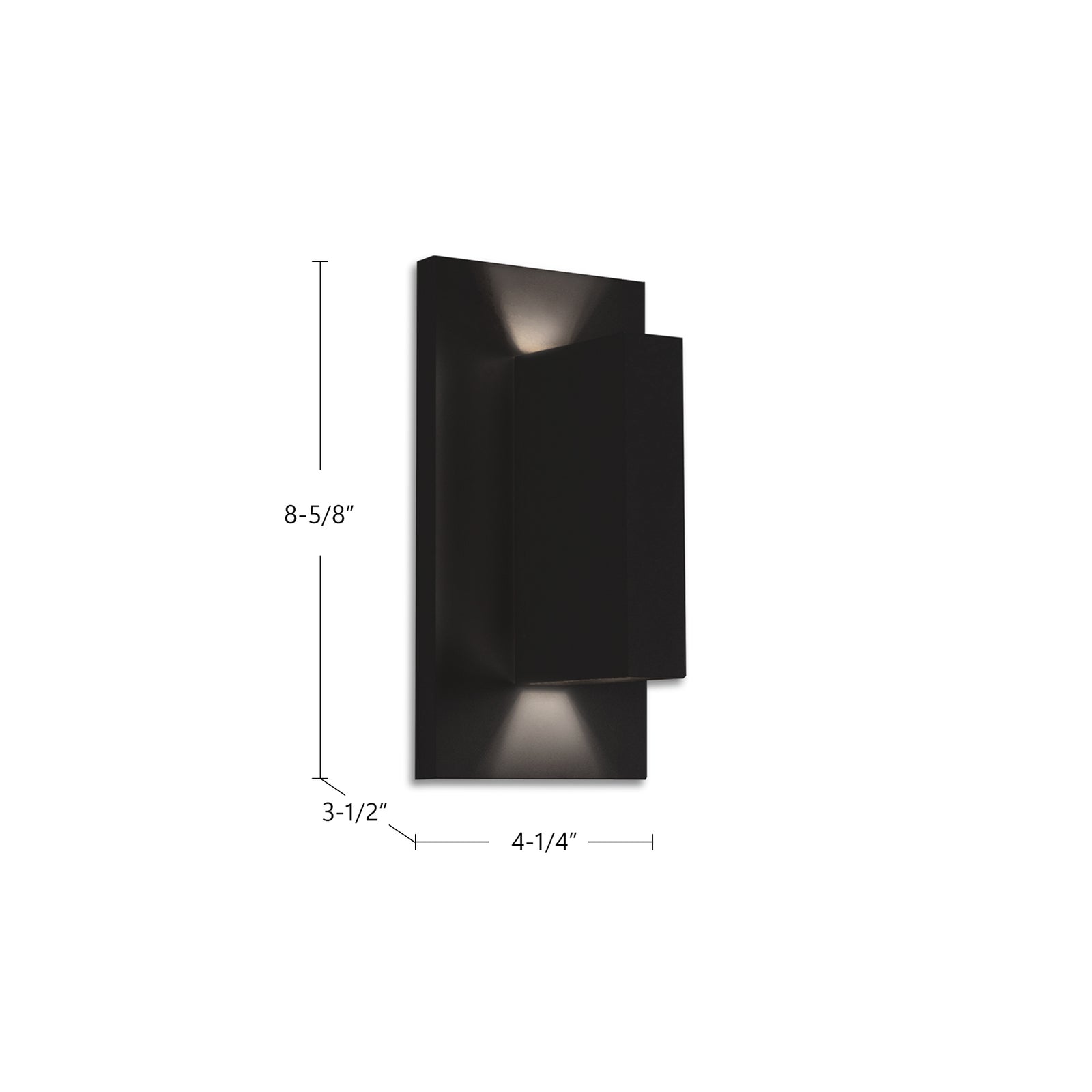 Vista 9-in Black LED Exterior Wall Sconce