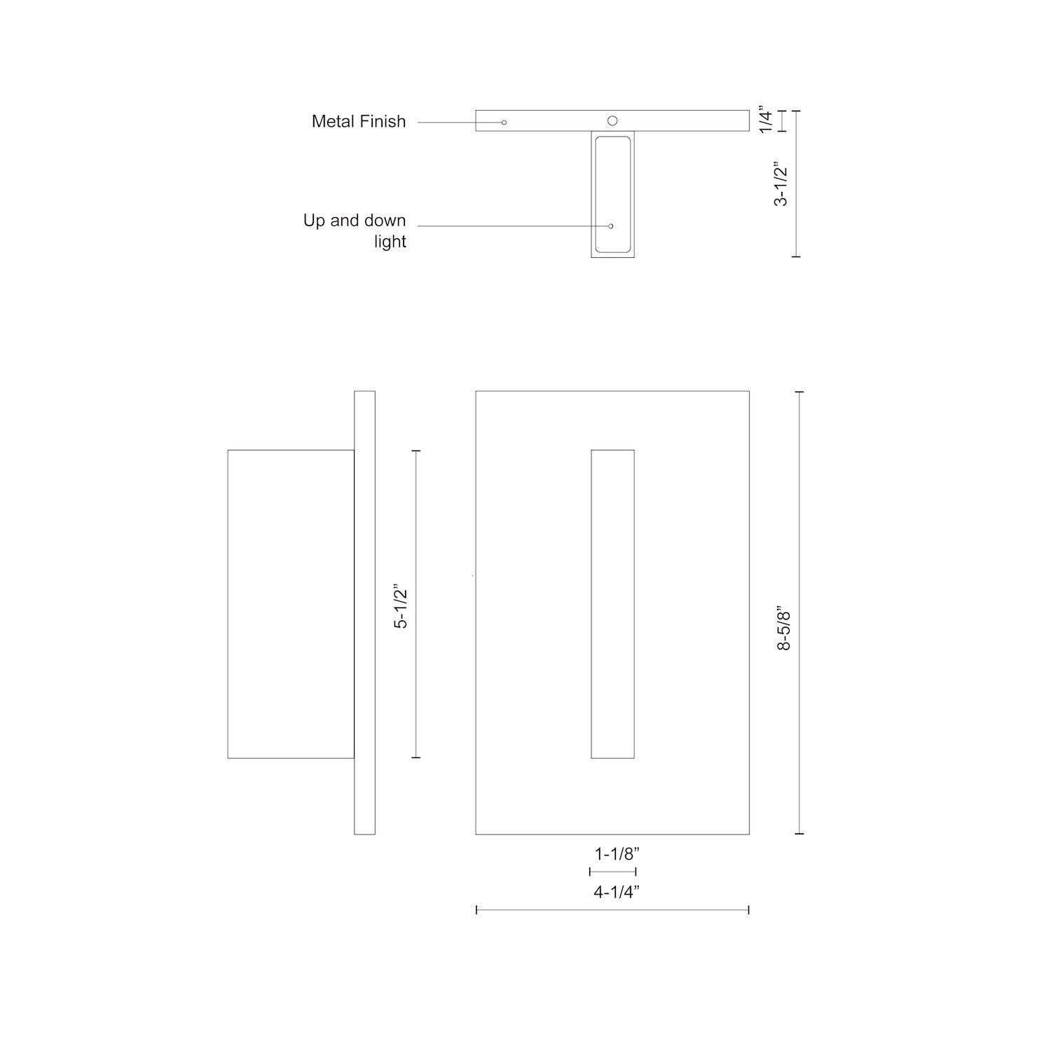 Vista 9-in Black LED Exterior Wall Sconce