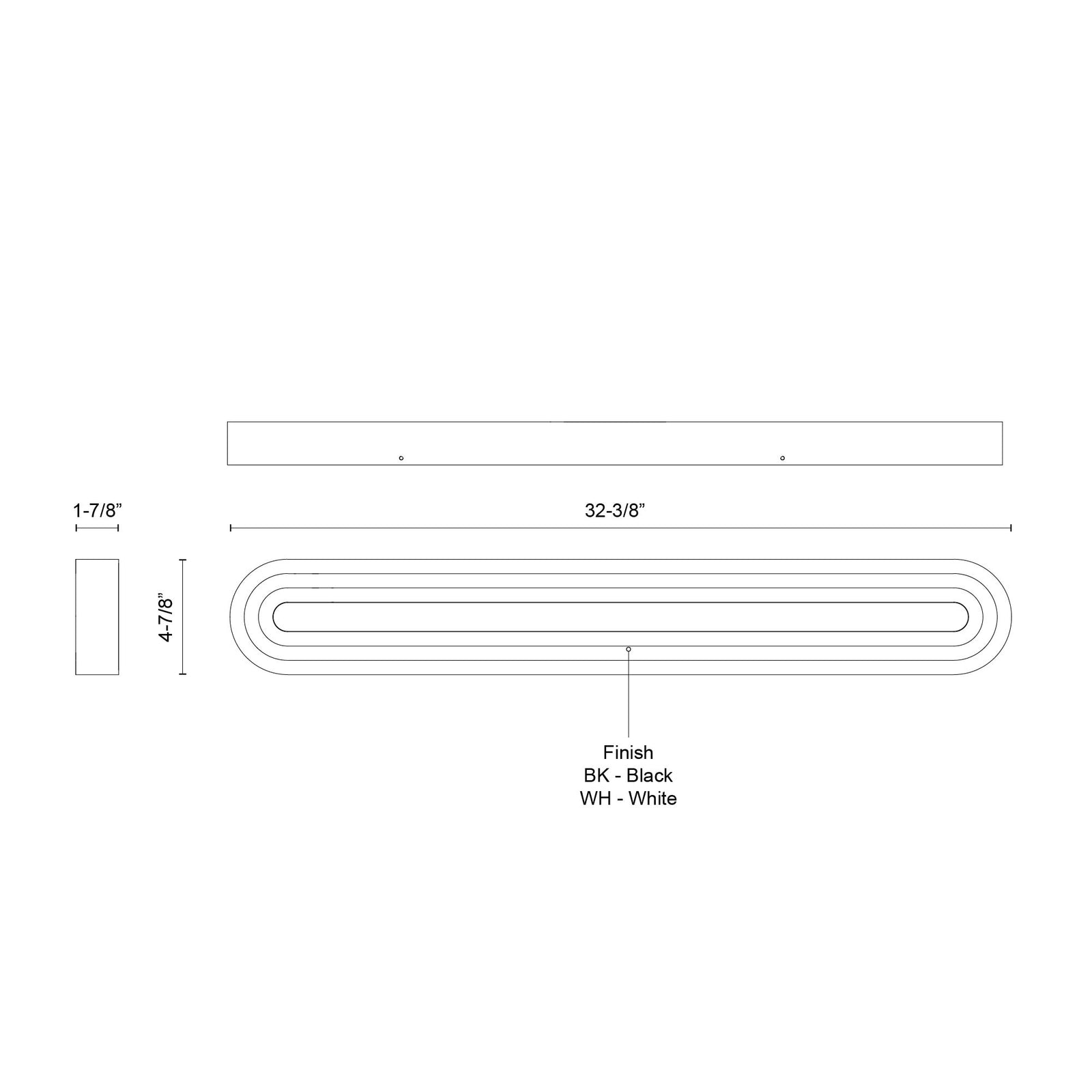 Arco 32-in Black LED Vanity Light