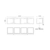 Cubix 24-in Black/White LED Vanity