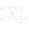 Nouveau 35-in Matte Black/Opal Matte Glass 4 Lights Vanity