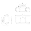 Cedar 12-in Black/Clear LED Vanity