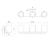 Cedar 20-in Black/Clear LED Vanity