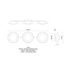 Cleo 23-in Black/Opal Glass LED Vanity Light