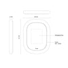 Float 37-in White LED Vanity Mirror