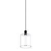 Velo Clear wTall Clear Single Pendant - 3W - Matte Black Socket