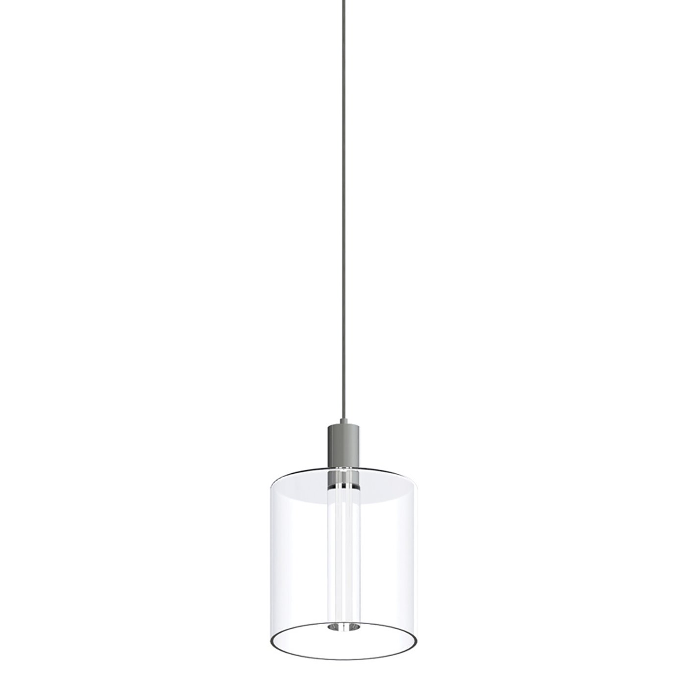 Velo Clear wTall Clear Single Pendant - 3W - Polished Chrome Socket
