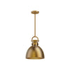 Waldo 11-in Aged Gold 1 Light Pendant
