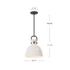 Waldo 11-in Aged Gold/Clear 1 Light Pendant