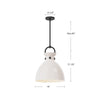 Waldo 14-in Aged Gold/Clear 1 Light Pendant