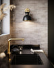 Waldo 9-in Aged Gold/Matte Black 1 Light Wall/Vanity