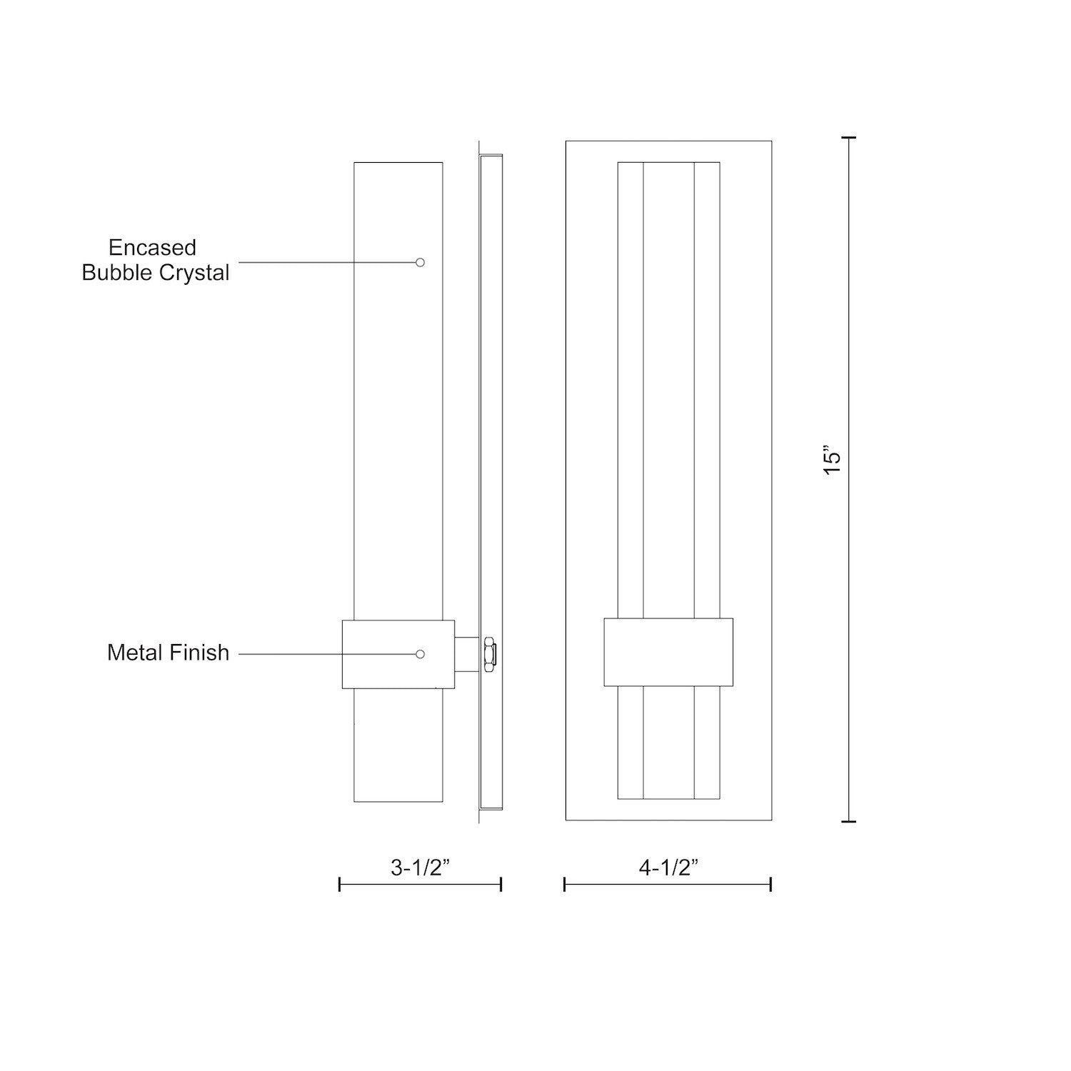 Warwick 15-in Chrome LED Wall Sconce
