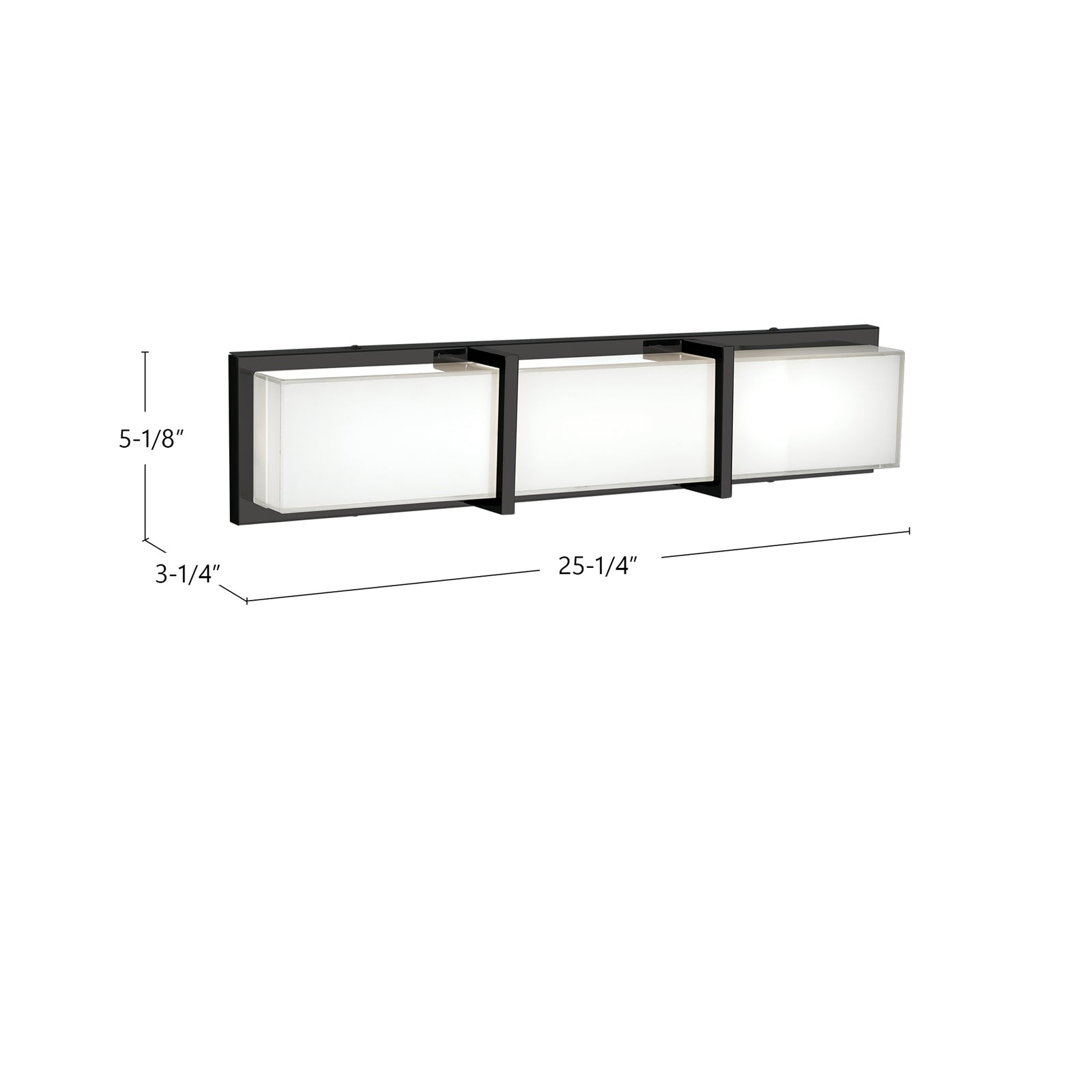 Watford 25-in Black LED Vanity