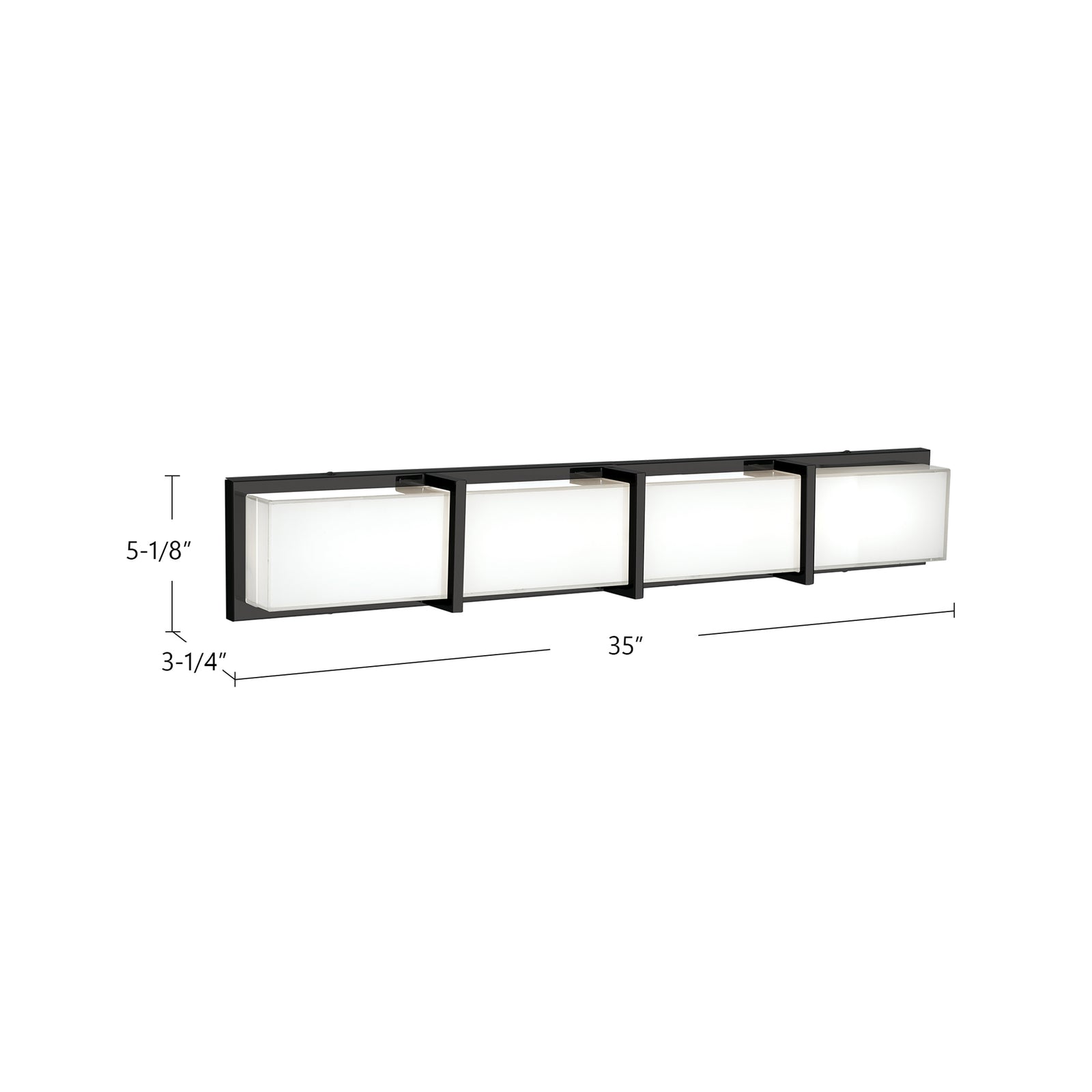 Watford 35-in Black LED Vanity