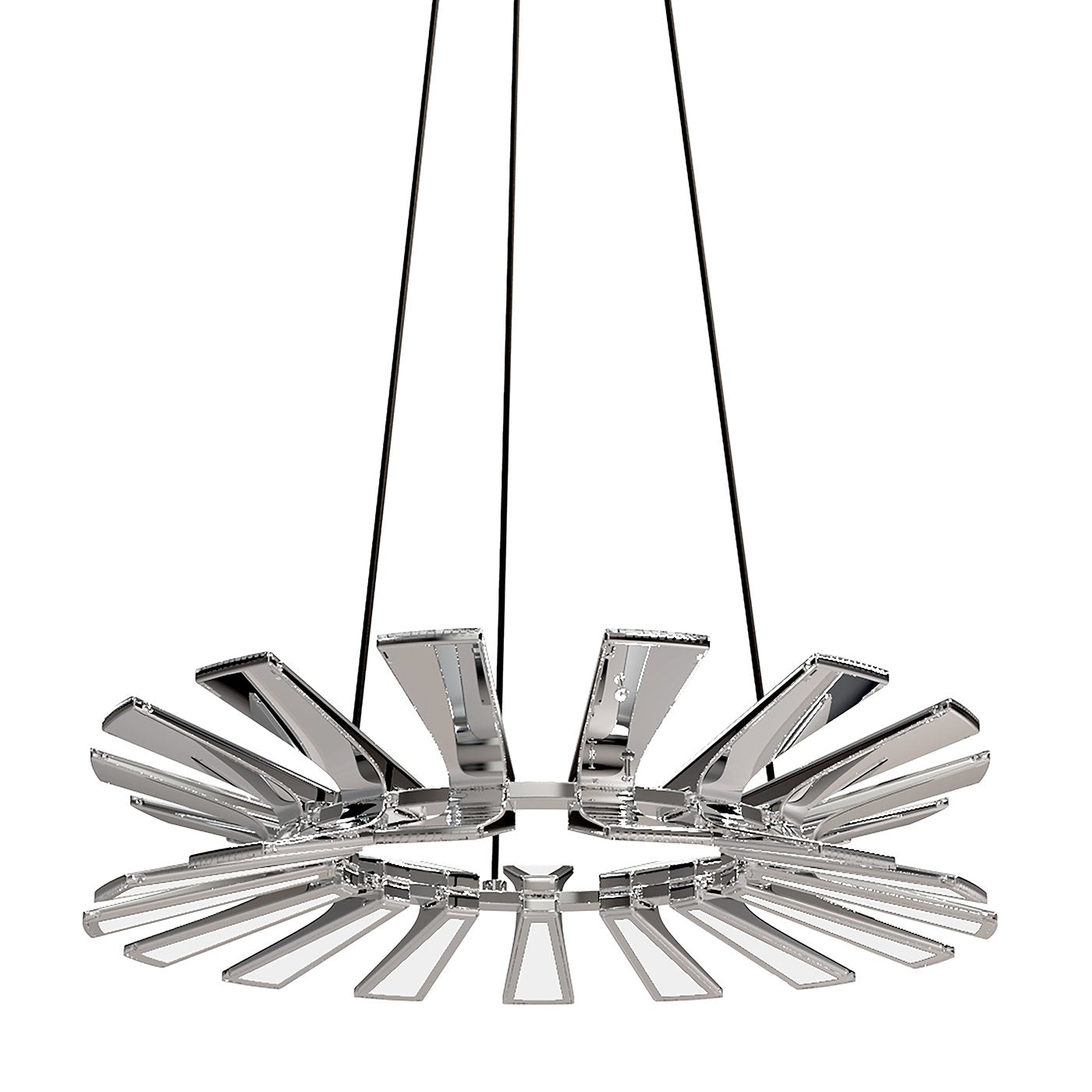 Wedge 26" Large Pendant - Polished Chrome