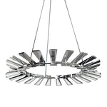 Wedge 36" Chandelier - Polished Chrome