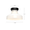 Westlake 11-in Glossy Opal Glass/Matte Black 1 Light Flush Mount