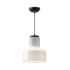 Westlake 11-in Glossy Opal Glass/Matte Black 1 Light Pendant