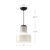 Westlake 11-in Brushed Nickel/Glossy Opal Glass 1 Light Pendant